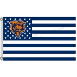 Großhandel benutzerdefinierte hoch-Ende nfl chicago trägt 3'x5 'Polyesterflaggen-Sternstreifen