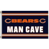 Großhandel benutzerdefinierte hoch-Ende nfl Chicago trägt 3'x5 'Polyesterflaggen-Mannhöhle