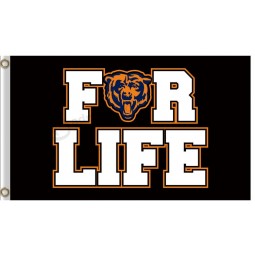 Wholesale custom high-end NFL Chicago Bears 3'x5' polyester flags for life