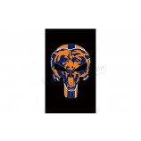 Großhandel benutzerdefinierte hoch-Ende nfl Chicago trägt 3'x5 'Polyester Flaggen Schädel