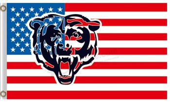 Aangepaste hoogte-Einde nfl chicago bears 3'x5 'polyester markeert ons vlag