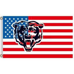 Benutzerdefinierte hoch-Ende nfl chicago Bären 3'x5 'Polyester kennzeichnet uns Flagge
