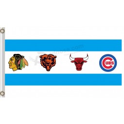 Benutzerdefinierte hoch-Ende nfl chicago trägt 3'x5 'polyester flag alle chicago teams