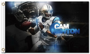 Custom high-end NFL Carolina Panthers 3'x5' polyester flags Cam QUARTERBACK