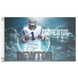 Custom high-end NFL Carolina Panthers 3'x5' polyester flags Cam Newton