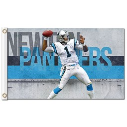 Benutzerdefinierte hoch-Ende nfl carolina Panther 3'x5 'Polyester kennzeichnet Newton-Panther