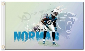 Custom high-end NFL Carolina Panthers 3'x5' polyester flags Josh Norman