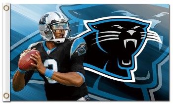 定制高-结束nfl carolina黑豹3'x5'聚酯标志 #2