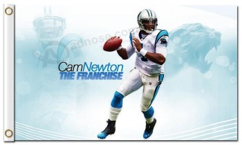 Custom high-end NFL Carolina Panthers 3'x5' polyester flags Cam Newton the Franchise