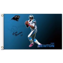 Benutzerdefinierte hoch-Ende nfl Carolina Panther 3'x5 'Polyester Flags Cam Newton 1