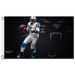 Benutzerdefinierte hoch-Ende nfl Carolina Panther 3'x5 'Polyester Flags Cam Newton #1