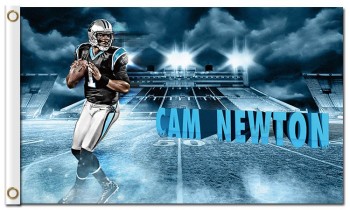 Custom high-end NFL Carolina Panthers 3'x5' polyester flags 1# Cam Newton
