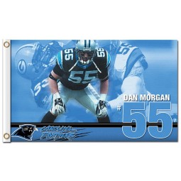 Custom high-end NFL Carolina Panthers 3'x5' polyester flags 55#Dan Morgan