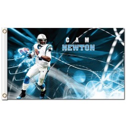 Benutzerdefinierte hoch-End nfl carolina panther 3'x5 'polyester fahnen cam newton porträt