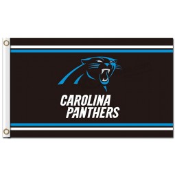 Benutzerdefinierte hoch-Ende nfl carolina panthers 3'x5 'Polyester kennzeichnet Streifen auf und ab