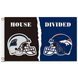 Benutzerdefinierte hoch-Ende nfl carolina panthers 3'x5 'Polyesterflaggen mit Broncos unterteilt