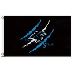 Benutzerdefinierte hoch-End nfl carolina panthers 3'x5 'polyester fahnen große kratzer kleines logo
