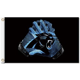 Benutzerdefinierte hoch-Ende nfl Carolina Panther 3'x5 'Polyester Flaggen Handschuhe