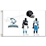 Benutzerdefinierte hoch-Ende nfl carolina panthers 3'x5 'Polyesterfahnen mit Mitgliedern