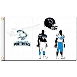 Benutzerdefinierte hoch-Ende nfl carolina panthers 3'x5 'Polyesterfahnen mit Mitgliedern