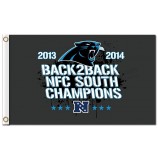 Benutzerdefinierte hoch-End nfl carolina panther 3'x5 'polyester fahnen back2back nfc süd champions