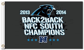 Custom high-end NFL Carolina Panthers 3'x5' polyester flags back2back NFC south champions