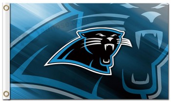 Custom high-end NFL Carolina Panthers 3'x5' polyester flags double image