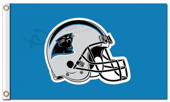 Custom high-end NFL Carolina Panthers 3'x5' polyester flags helmet horizontal