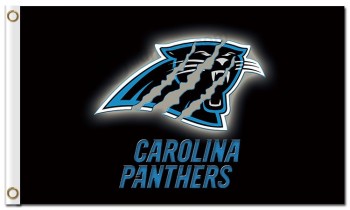 定制高-结束nfl carolina黑豹3'x5'聚酯标志划伤