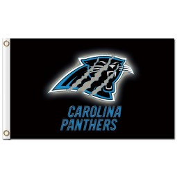 Custom high-end NFL Carolina Panthers 3'x5' polyester flags scratch