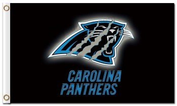 Custom high-end NFL Carolina Panthers 3'x5' polyester flags scratch