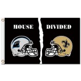 Benutzerdefinierte hoch-Ende nfl carolina panthers 3'x5 'Polyesterfahnen geteilt mit Heiligen
