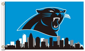 Haut personnalisé-Fin nfl carolina panthers 3'x5 'polyester drape la ville