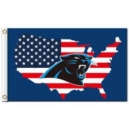 NFL Carolina Panthers 3'x5' polyester flags logo US map