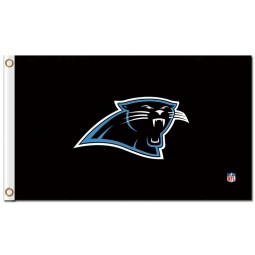 Nfl carolina panthers nfl 기호가있는 3'x5 '폴리 에스테르 플래그 로고