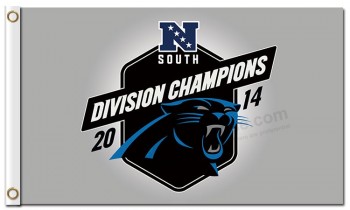 Nfl carolina panthers 3'x5 'poliestere flags division champions 2014
