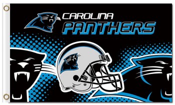 Nfl carolina panthers 3'x5 'polyester drapeaux grand casque