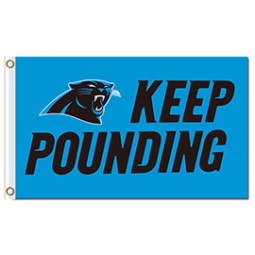 Nfl carolina panteras 3'x5 'bandeiras de poliéster continuam batendo luz azul