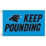 Nfl carolina panthers 3'x5 'Polyester Flaggen halten klopfen hellblau