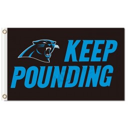 NFL Carolina Panthers 3'x5' polyester flags keep pounding