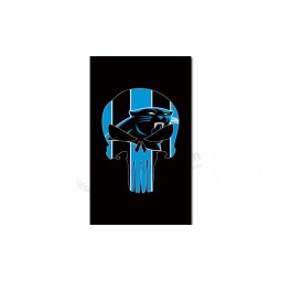 Nfl carolina panthers 3'x5 'polyester fahnenschädel