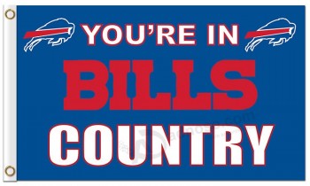 Nfl buffalo factures 3'x5 'polyester drapeaux factures pays