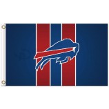 NFL Buffalo Bills 3'x5' polyester flags logo with vertical stripe