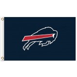 Nfl Büffel Rechnungen 3'x5 'Polyester Flaggen Logo mit dunkelgrünen Hintergrund