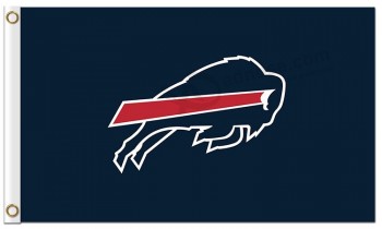 Nfl buffalo bills 3'x5 'polyester vlaggen logo met donkergroene achtergrond