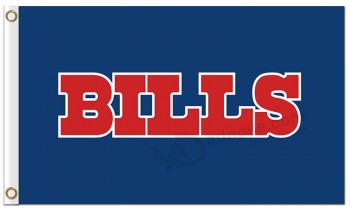 Nfl buffalo bills 3'x5 'polyester vlaggen grote letters facturen