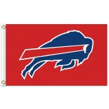 Nfl Büffel Rechnungen 3'x5 'Polyester Flaggen roten Hintergrund