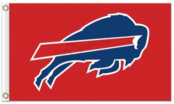 Nfl buffalo bill 3'x5'聚酯标志红色背景