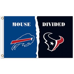NFL Buffalo Bills 3'x5' polyester flags divided with texans