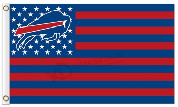 Nfl buffalo bills 3'x5 'drapeaux en polyester étoiles rayées
